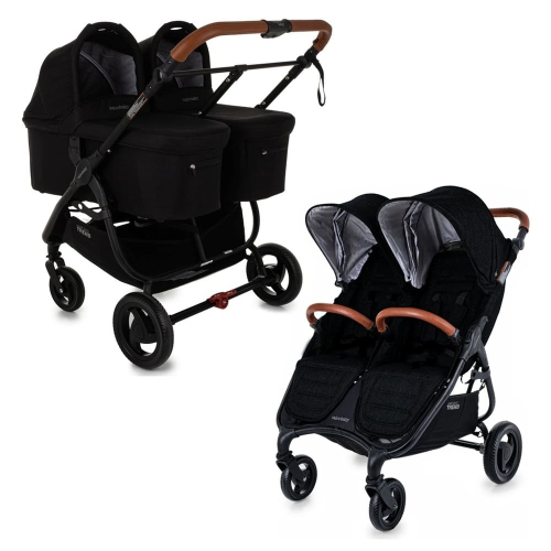 Коляска для двойни 2 в 1 Valco Baby Snap Duo Trend цвет Night (Черный)