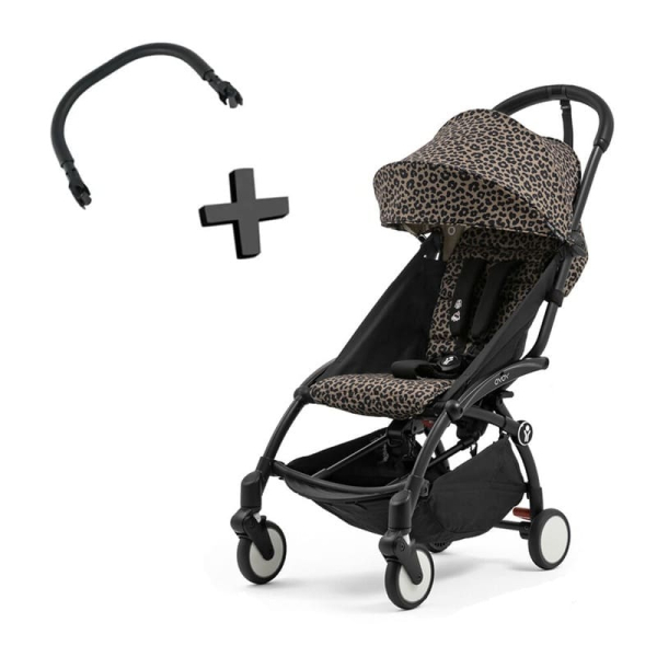 Прогулочная коляска Stokke WILD YOYO3 цвет Leopard рама Black + Бампер