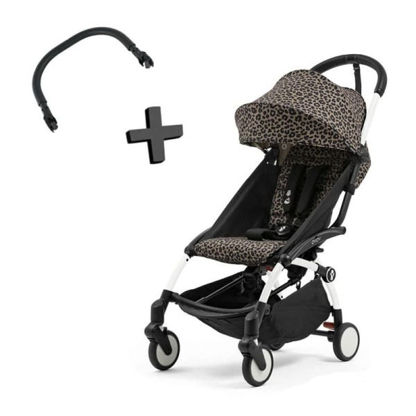 Прогулочная коляска Stokke WILD YOYO3 цвет Leopard рама White + Бампер