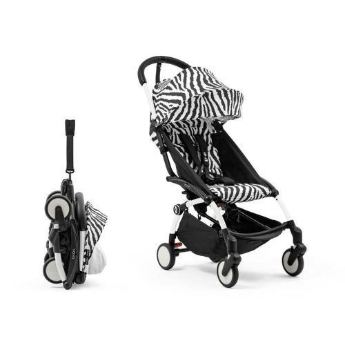 Прогулочная коляска Stokke WILD YOYO3 цвет Zebra рама Белая + Бампер
