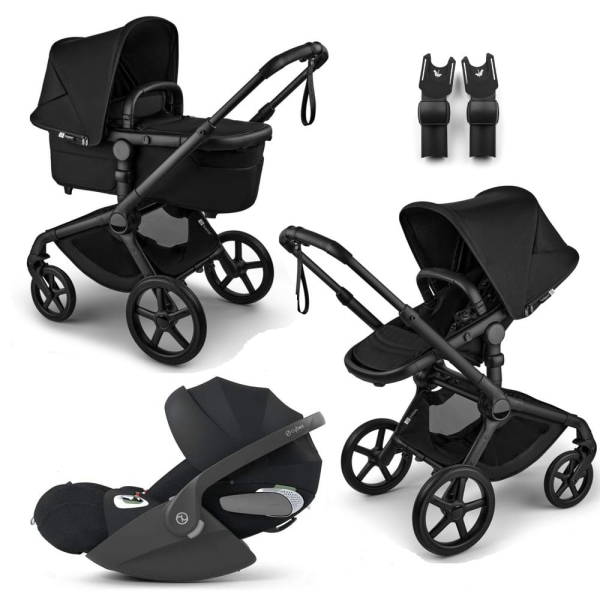 Коляска 3 в 1 Bugaboo Fox 5 Renew цвет Heritage black + Автокресло Cybex Cloud T Sepia Black (Plus)
