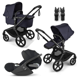 Коляска 3 в 1 Bugaboo Fox 5 Renew цвет Deep Indigo шасси Black + Автокресло Cybex Cloud T (цвет на выбор)