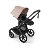Коляска 3 в 1 Bugaboo Fox 5 Renew цвет Desert Taupe/Black шасси Black + Автокресло Cybex Cloud T ткань Plus цвет Cozy Beige