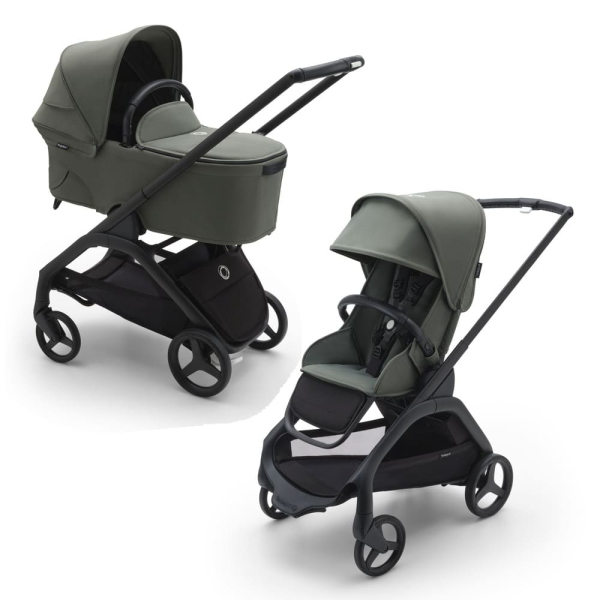Коляска 2 в 1 Bugaboo Dragonfly цвет Forest Green шасси Black