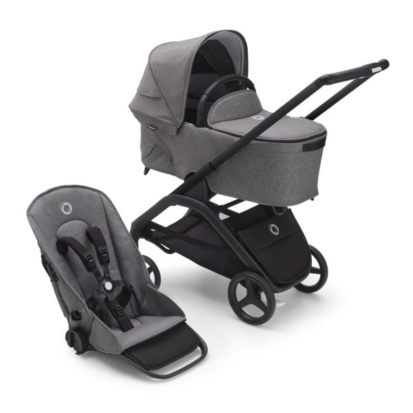 Коляска 2 в 1 Bugaboo Dragonfly цвет Grey Melange шасси Black