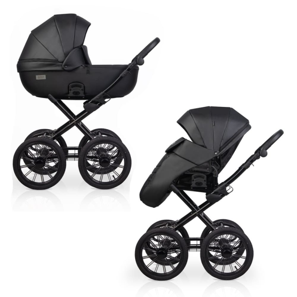 Коляска 2 в 1 Riko Basic MONTANA X ECCO Prestige 12 Black (черный)
