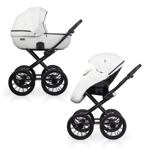Коляска 2 в 1 Riko Basic MONTANA X ECCO Prestige 11 White (Белый)