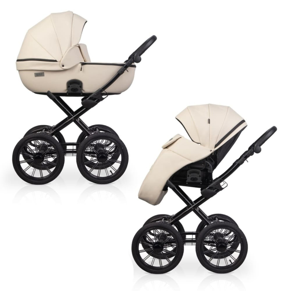 Коляска 2 в 1 Riko Basic MONTANA X ECCO Prestige 15 Ivory Beige (Бежевый)