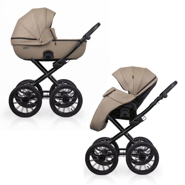 Коляска 2 в 1 Riko Basic MONTANA X ECCO Prestige 22 Beige (Бежевый)