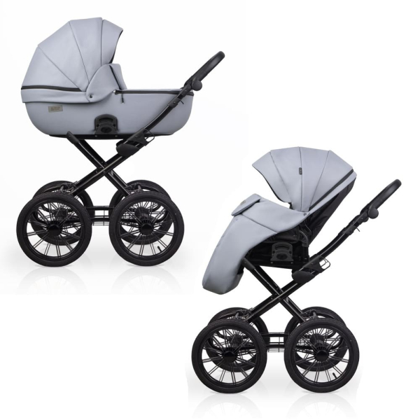 Коляска 2 в 1 Riko Basic MONTANA X ECCO Prestige 23 Grey (Серый)