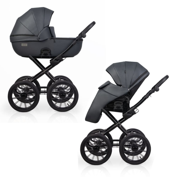 Коляска 2 в 1 Riko Basic MONTANA X ECCO Prestige 24 Graphite (Графит)