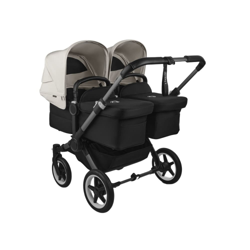 Коляска для двойни 2 в 1 Bugaboo Donkey 5 Twin цвет Misty white шасси Graphite (2 люльки + 2 сиденья)