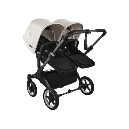Коляска для двойни 2 в 1 Bugaboo Donkey 5 Twin цвет Misty white шасси Graphite (2 люльки + 2 сиденья)
