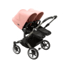 Коляска для двойни 2 в 1 Bugaboo Donkey 5 Twin цвет Morning pink шасси Graphite (2 люльки + 2 сиденья)