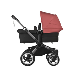 Коляска для двойни 2 в 1 Bugaboo Donkey 5 Twin цвет Sunrise red шасси Graphite (2 люльки + 2 сиденья)