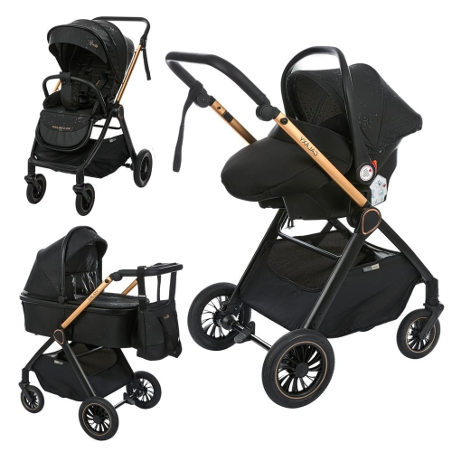 Коляска 3 в 1 Sevillababy Galaxy, Black, черный