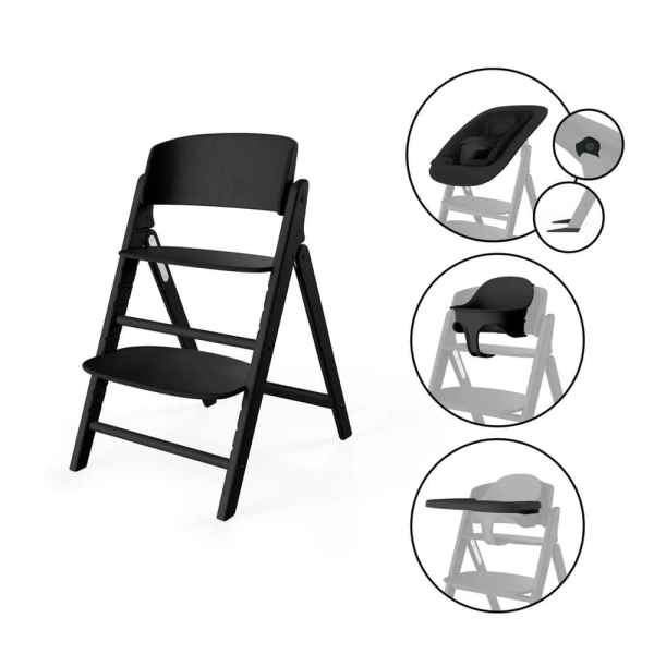 Стульчик Cybex Click & Fold 4-в-1 Set цвет Stunning Black (Черный)