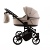 Коляска для двойни 2 в 1 Adamex Leo Duo Deluxe SA7 (Бежевая эко-кожа)