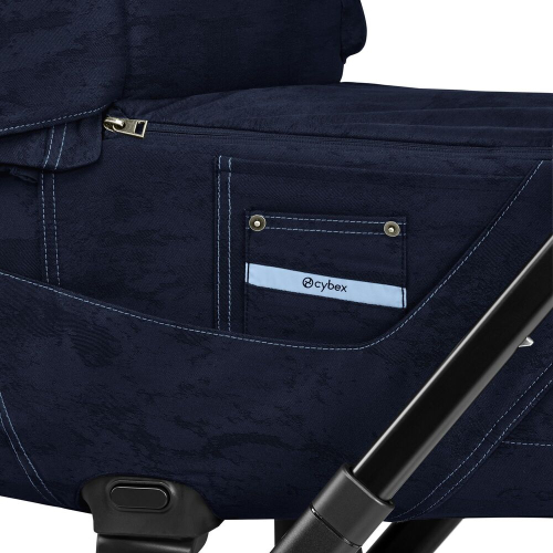 Коляска 2 в 1 Cybex Priam 4 цвет Rebellious Luxury Denim Blue шасси Black