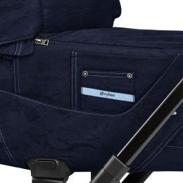 Коляска 3 в 1 Cybex Priam 4 цвет Rebellious Luxury Denim Blue шасси Black + Автокресло Cybex Cloud T цвет Rebellious Luxury Denim Blue