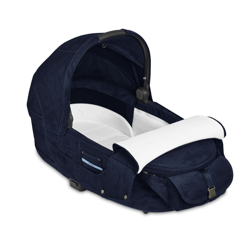 Коляска 3 в 1 Cybex Priam 4 цвет Rebellious Luxury Denim Blue шасси Black + Автокресло Cybex Cloud T цвет Rebellious Luxury Denim Blue
