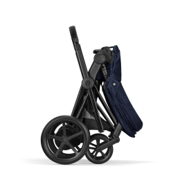 Коляска 3 в 1 Cybex Priam 4 цвет Rebellious Luxury Denim Blue шасси Black + Автокресло Cybex Cloud T цвет Rebellious Luxury Denim Blue