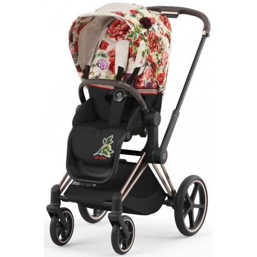 Коляска 2 в 1 Cybex Priam 4 цвет Spring Blossom Light шасси Rosegold
