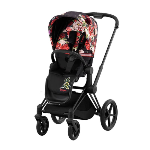 Коляска 2 в 1 Cybex Priam 4 цвет Spring Blossom шасси Matt Black