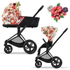 Коляска 2 в 1 Cybex Priam 4 цвет Spring Blossom шасси Matt Black