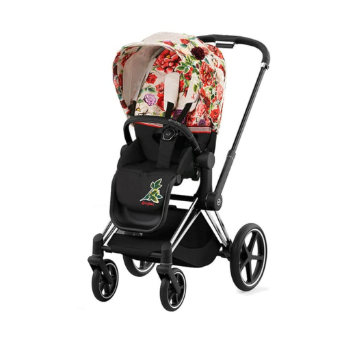 Коляска 2 в 1 Cybex Priam 4 цвет Spring Blossom Light шасси Chrome Black