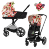 Коляска 2 в 1 Cybex Priam 4 цвет Spring Blossom Light шасси Chrome Black