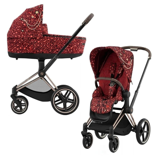 Коляска 2 в 1 Cybex Priam 4 цвет Rockstar шасси Rosegold