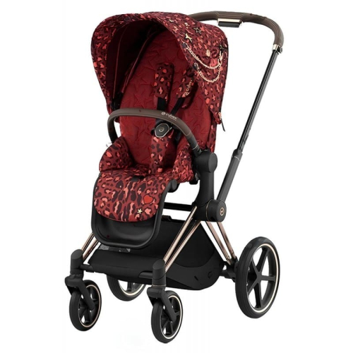 Коляска 2 в 1 Cybex Priam 4 цвет Rockstar шасси Rosegold