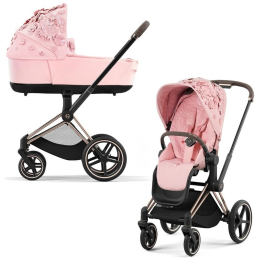 Коляска 2 в 1 Cybex Priam 4 цвет Pale Blush шасси Rose Gold