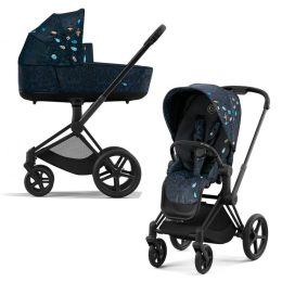 Коляска 2 в 1 Cybex Priam 4 цвет Jewels of Nature шасси Matt Black