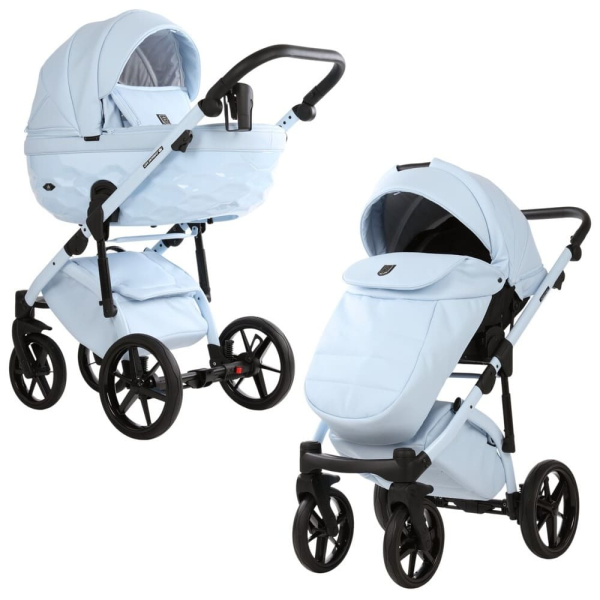 Коляска 2 в 1 Adamex Chantal Pro Natura CN-1-SKY (эко-кожа)