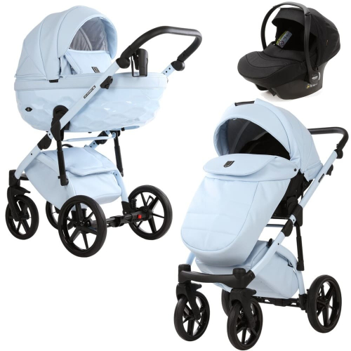 Коляска 3 в 1 Adamex Chantal Pro Natura CN-1-SKY (кожа)