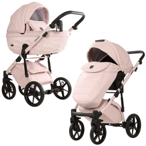 Коляска 2 в 1 Adamex Chantal Pro Natura CN-2-ROSE (эко-кожа)