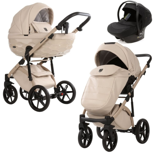 Коляска 3 в 1 Adamex Chantal Pro Natura CN-3 VANILLA