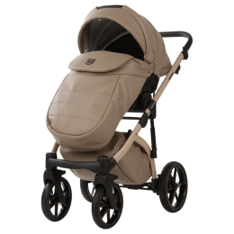Коляска 2 в 1 Adamex Chantal Pro Natura CN-4 CAPPUCCINO (эко-кожа)