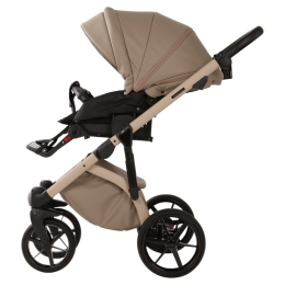 Коляска 2 в 1 Adamex Chantal Pro Natura CN-4 CAPPUCCINO (эко-кожа)