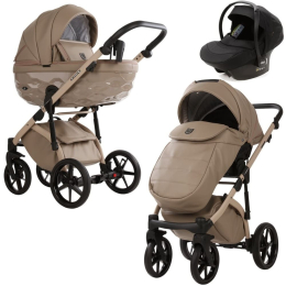Коляска 3 в 1 Adamex Chantal Pro Natura CN-4 CAPPUCCINO