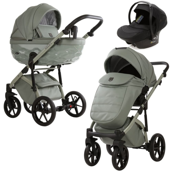 Коляска 3 в 1 Adamex Chantal Pro Natura CN-7-SALVIA