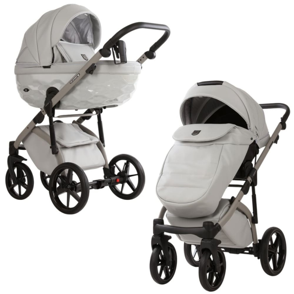 Коляска 2 в 1 Adamex Chantal Pro Natura CN-9-MOON (эко-кожа)