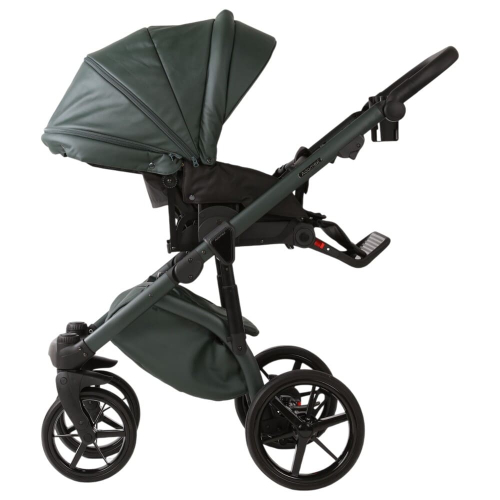 Коляска 2 в 1 Adamex Chantal Pro Natura CN-12 FOREST GREEN (эко-кожа)