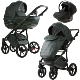 Коляска 3 в 1 Adamex Chantal Pro Natura CN-12 Forest Green