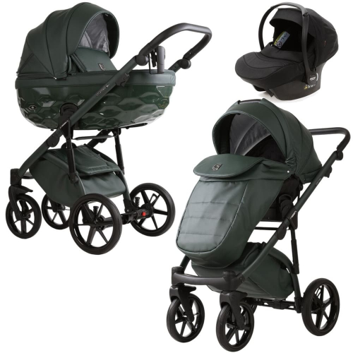 Коляска 3 в 1 Adamex Chantal Pro Natura CN-12 Forest Green