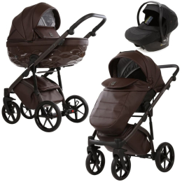 Коляска 3 в 1 Adamex Chantal Pro Natura CN-17 Coffee
