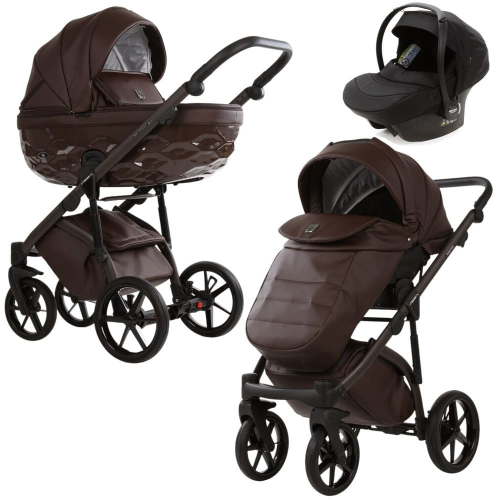 Коляска 3 в 1 Adamex Chantal Pro Natura CN-17 Coffee