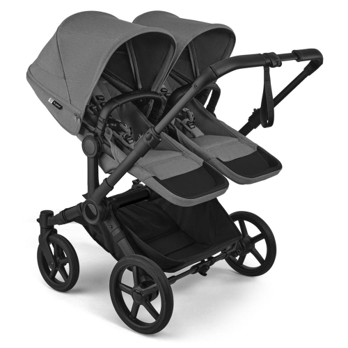 Коляска для двойни Bugaboo Donkey 6 Twin цвет Moon grey шасси Black